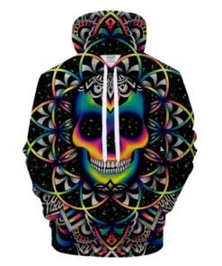 Colorful Mandala Skull Hoodie