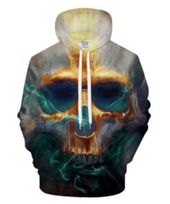 Smoky Gold Skull Hoodie