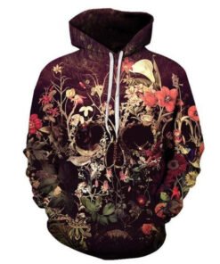 Flowers & Skull Hoodie